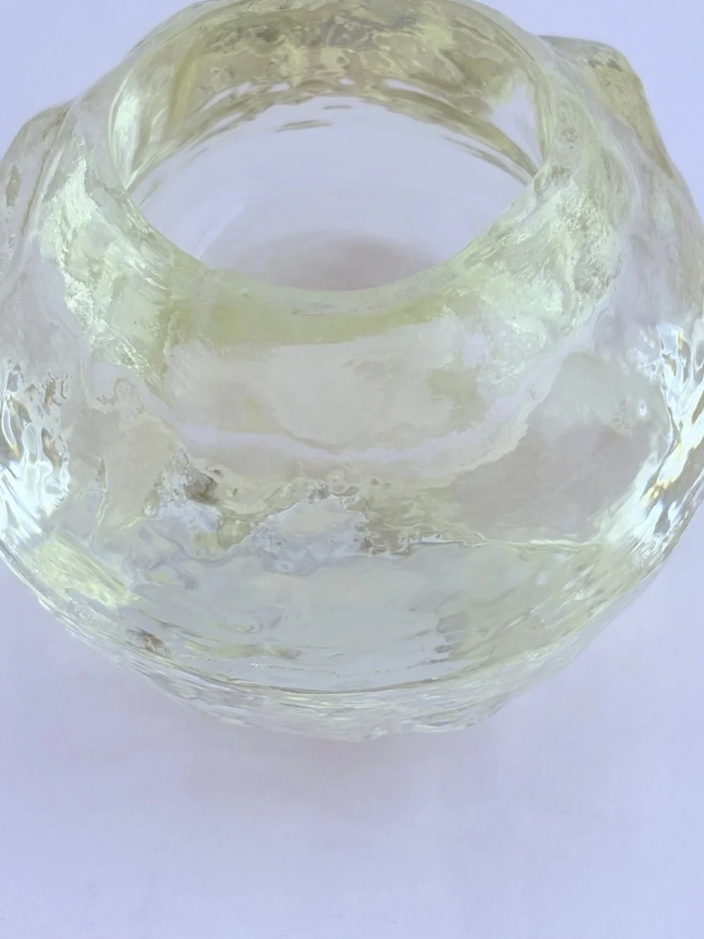 Vintage Kosta Boda Snowball Molded Crystal Votive Candle Holder 3